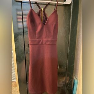 Maroon pencil dress